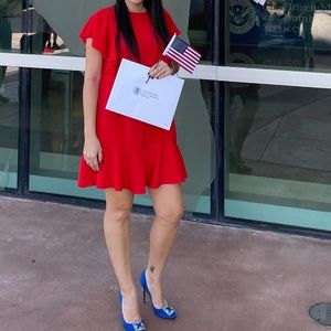 Nasty gal dress ruffled red dress mini